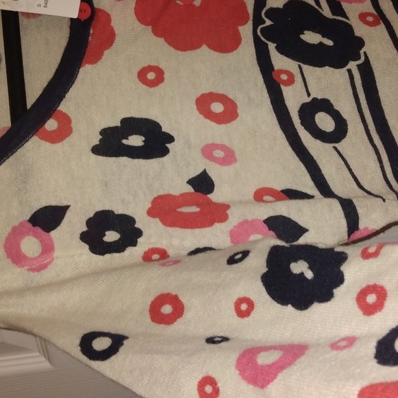 Cooperative Nordstrom floral blue and pink button down cardigan Sz Small - Picture 9 of 17